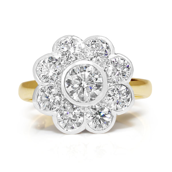 Diamond daisy deals cluster ring