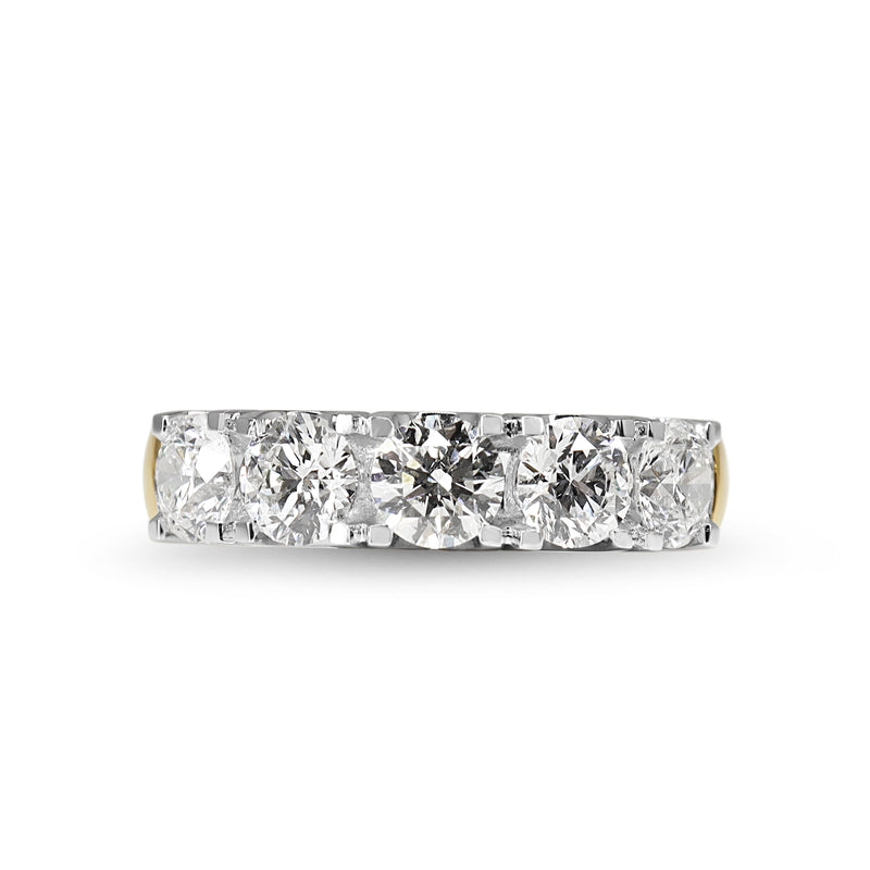 18ct Yellow and White Gold 2.10ct 5 Stone Diamond Ring