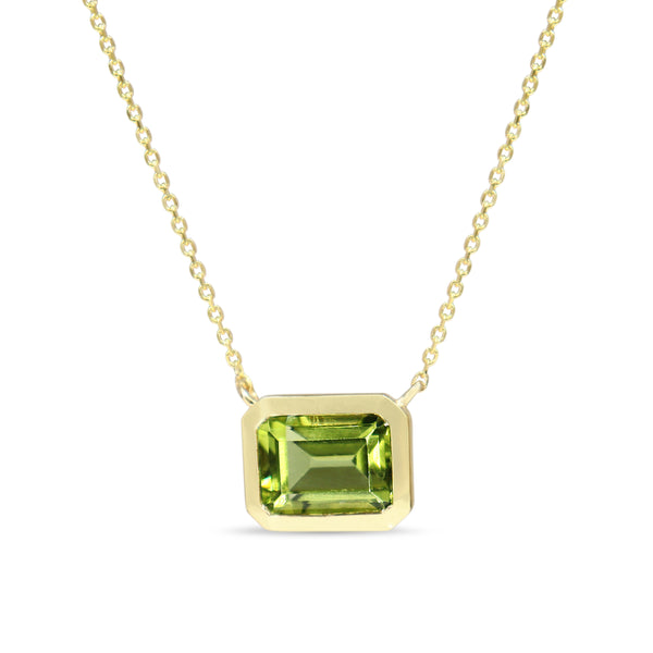 14ct Yellow Gold Peridot Necklace