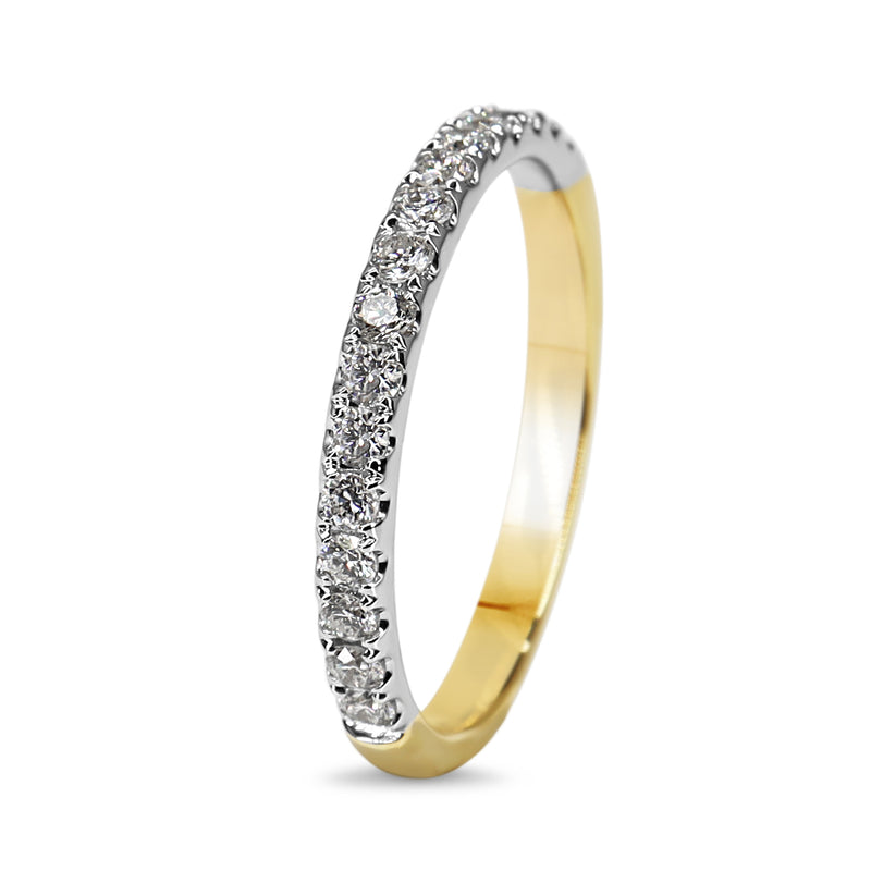 18ct Yellow and White Gold .40ct Diamond Band