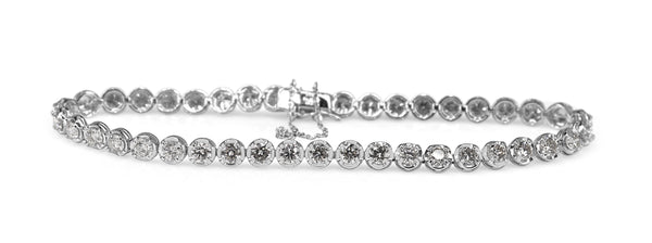 Platinum 5.00ct Diamond Tennis Bracelet