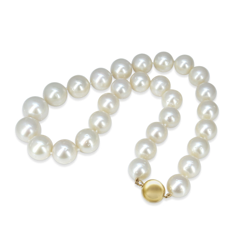 14mm - 17.5mm South Sea Pearl Strand Necklace on 14ct Yellow Gold Clasp