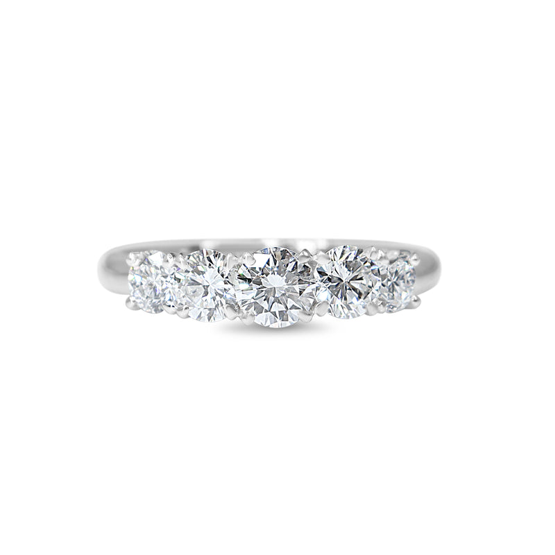 Platinum Diamond 5 Stone Ring