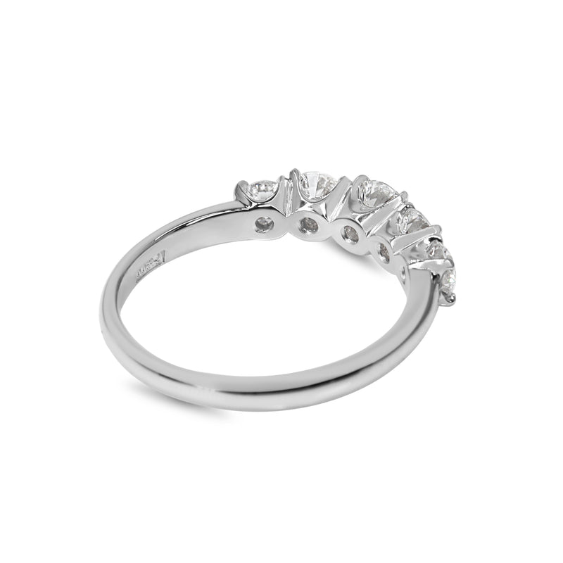 Platinum Diamond 5 Stone Ring