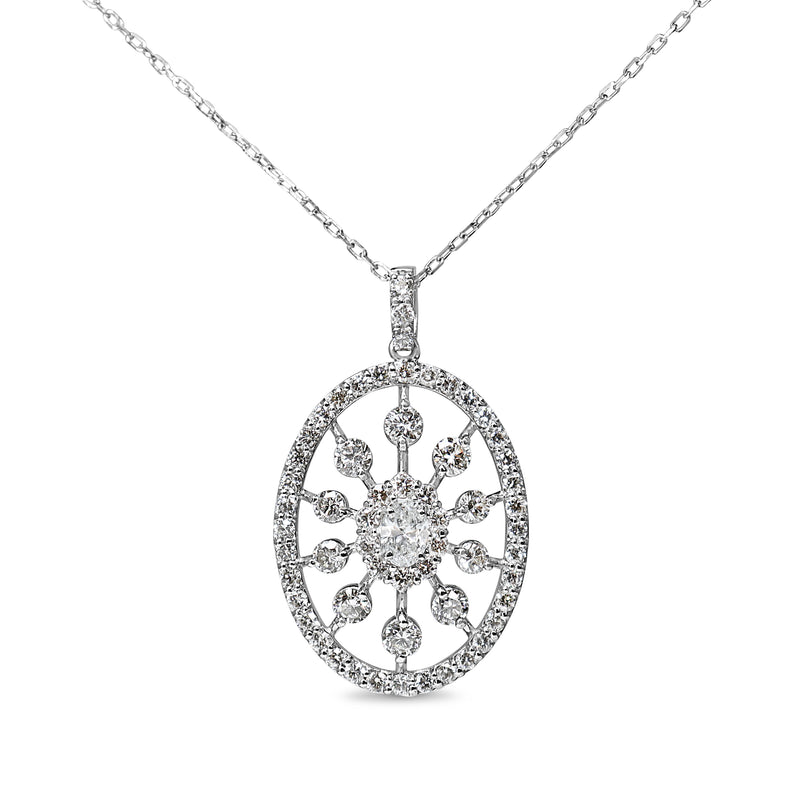 Platinum Pierced Out Diamond Necklace