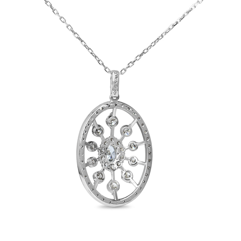 Platinum Pierced Out Diamond Necklace