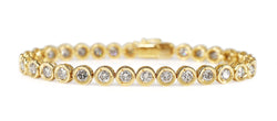 18ct Yellow Gold Champagne Diamond Tennis Bracelet