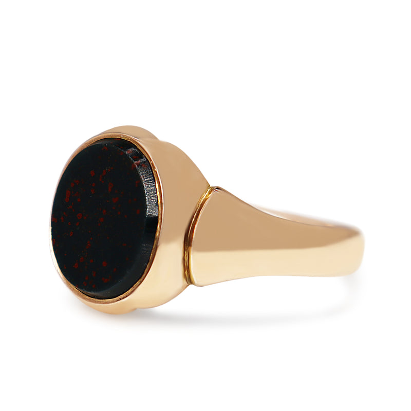 9ct Rose Gold Bloodstone Antique Signet Ring