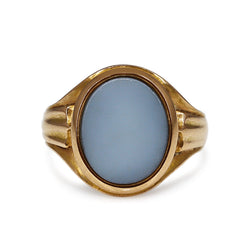 15ct Yellow Gold Antique Agate Signet Ring