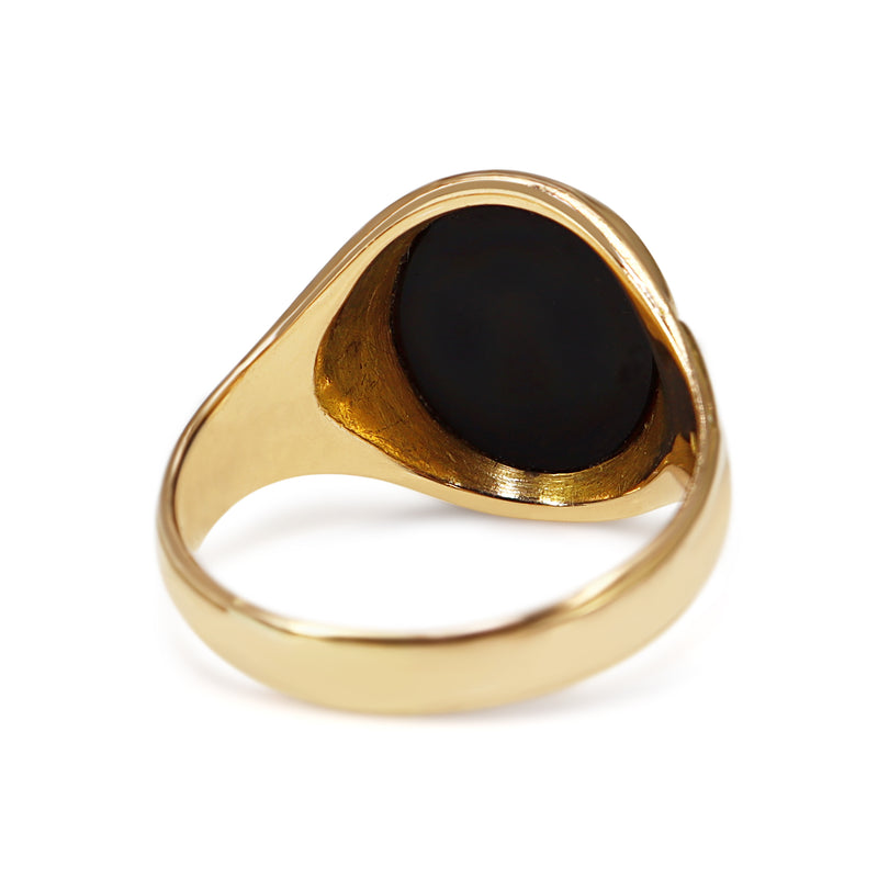 15ct Yellow Gold Antique Agate Signet Ring