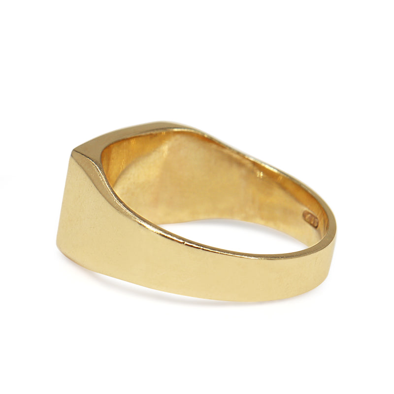 9ct Yellow Gold Vintage Rectangle Signet Ring