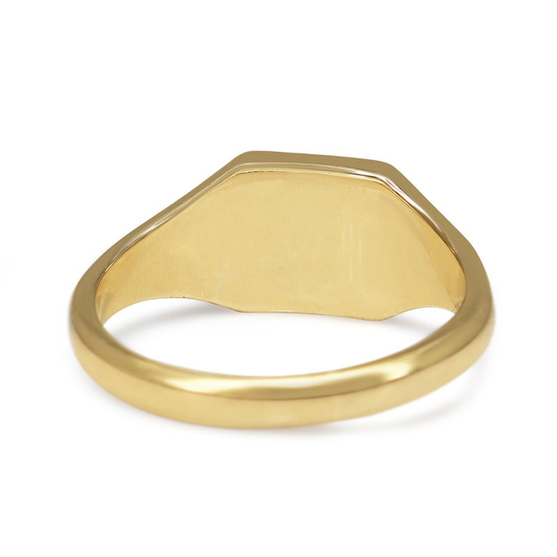 9ct Yellow Gold Antique Engraved Square Signet Ring