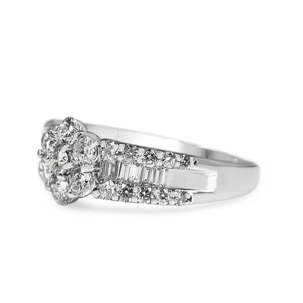 Platinum Diamond Daisy Cluster Ring