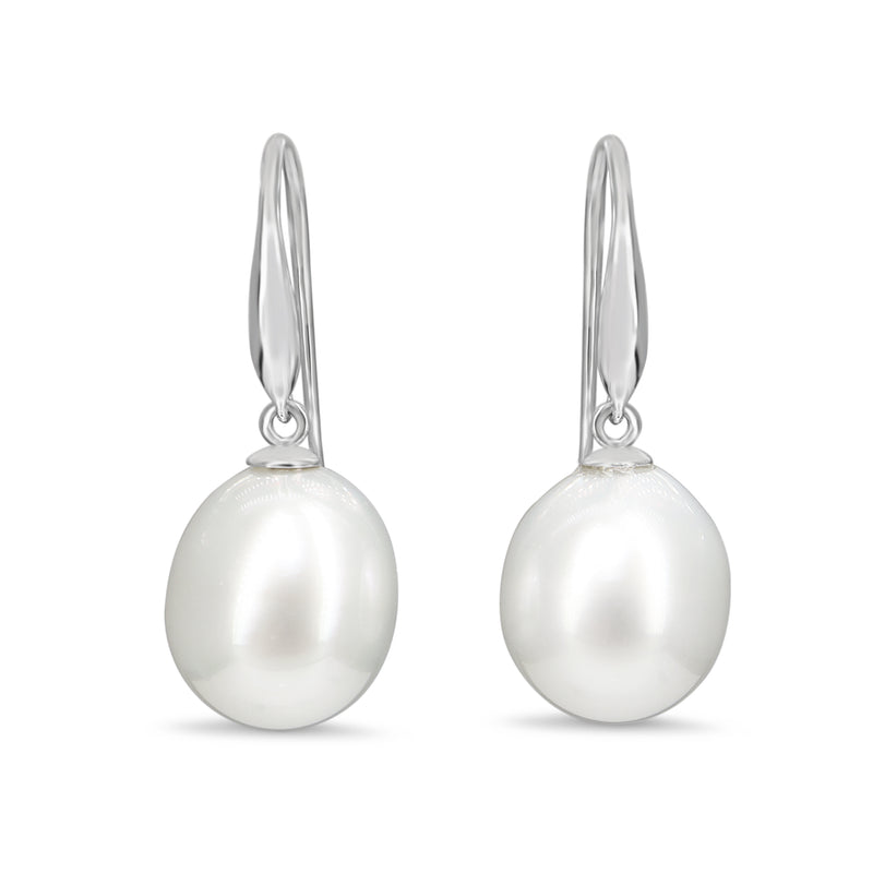 18ct White Gold 12mm South Sea Pearl Earrings