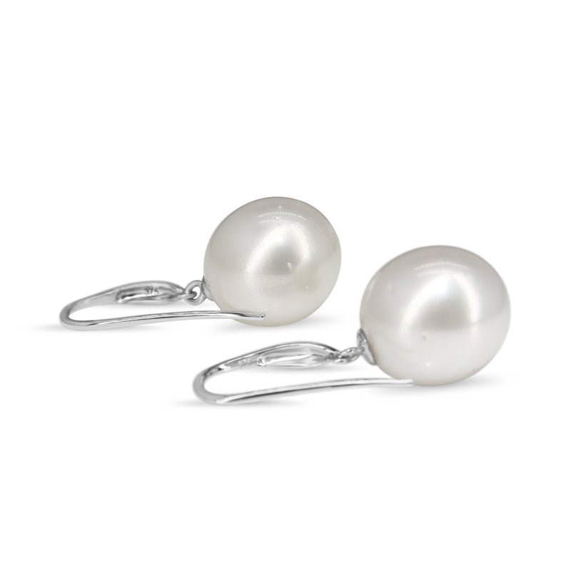 9ct White Gold 13mm South Sea Pearl Earrings