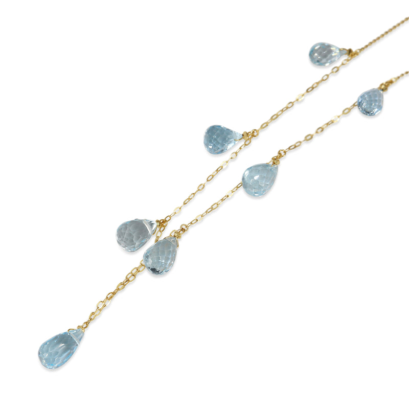 18ct Yellow Gold Topaz Briolette Necklace