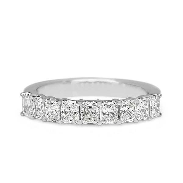 Platinum Radiant Cut Diamond Band Ring