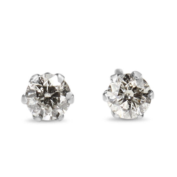 Platinum .20ct Diamond Stud Earrings