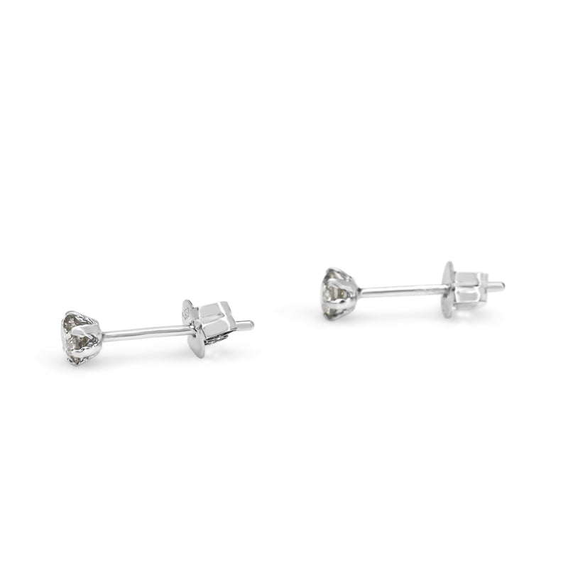 Platinum .20ct Diamond Stud Earrings