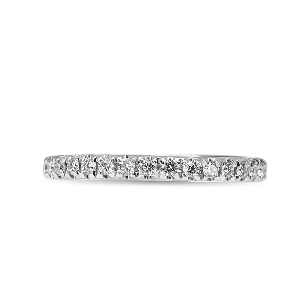 18ct White Gold .25ct Diamond Band Ring