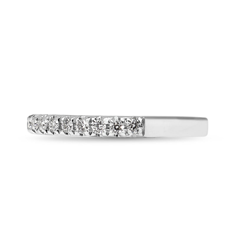 18ct White Gold .25ct Diamond Band Ring