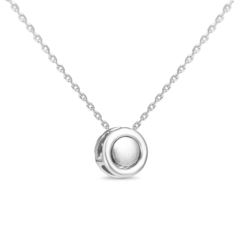 Platinum Diamond Halo Necklace