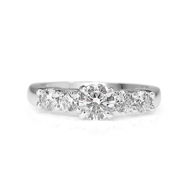 18ct White Gold 5 Stone Diamond Ring