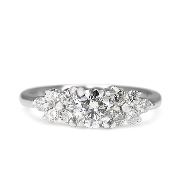 Platinum Diamond Cluster Ring