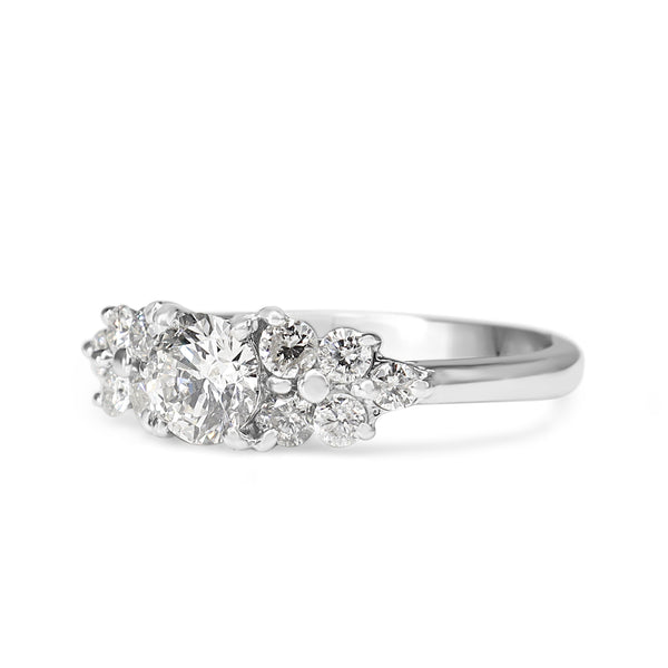 Platinum Diamond Cluster Ring