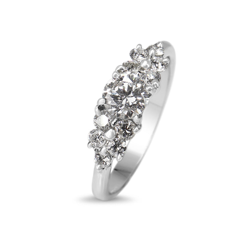 Platinum Diamond Cluster Ring