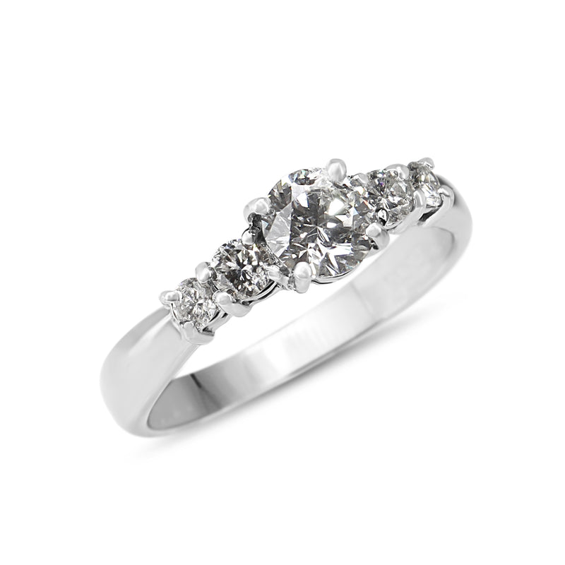 Platinum 5 Stone Diamond Ring