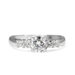 Platinum 5 Stone Diamond Ring