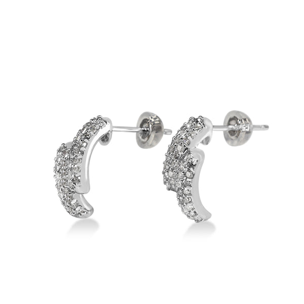 Platinum Pavé Diamond Earrings