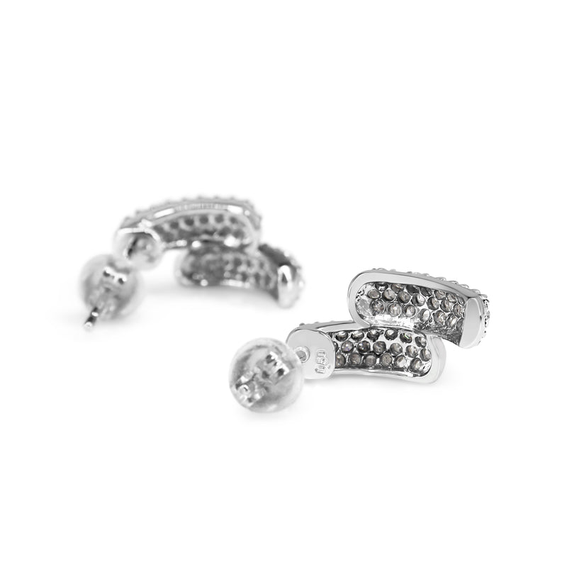 Platinum Pavé Diamond Earrings