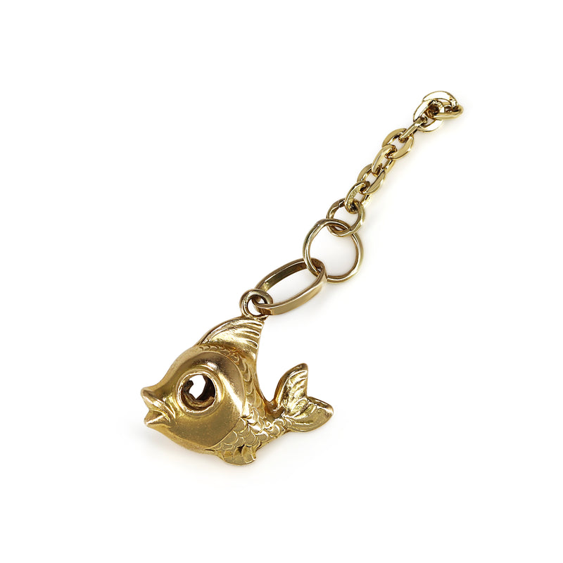 18ct Yellow Gold Fish Charm / Pendant