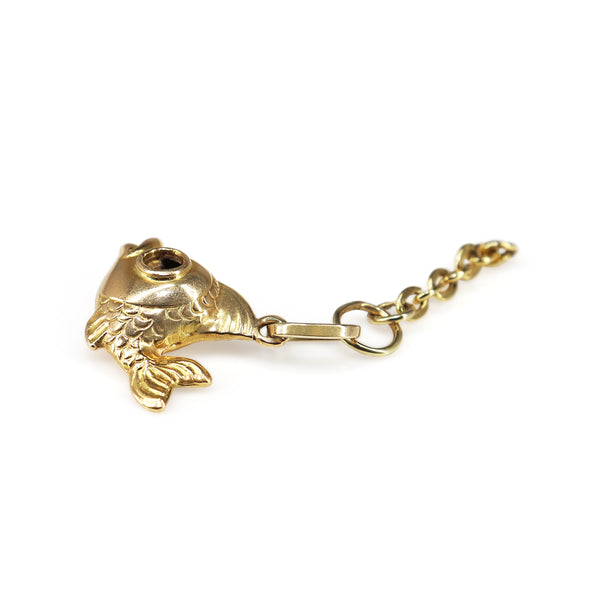 18ct Yellow Gold Fish Charm / Pendant