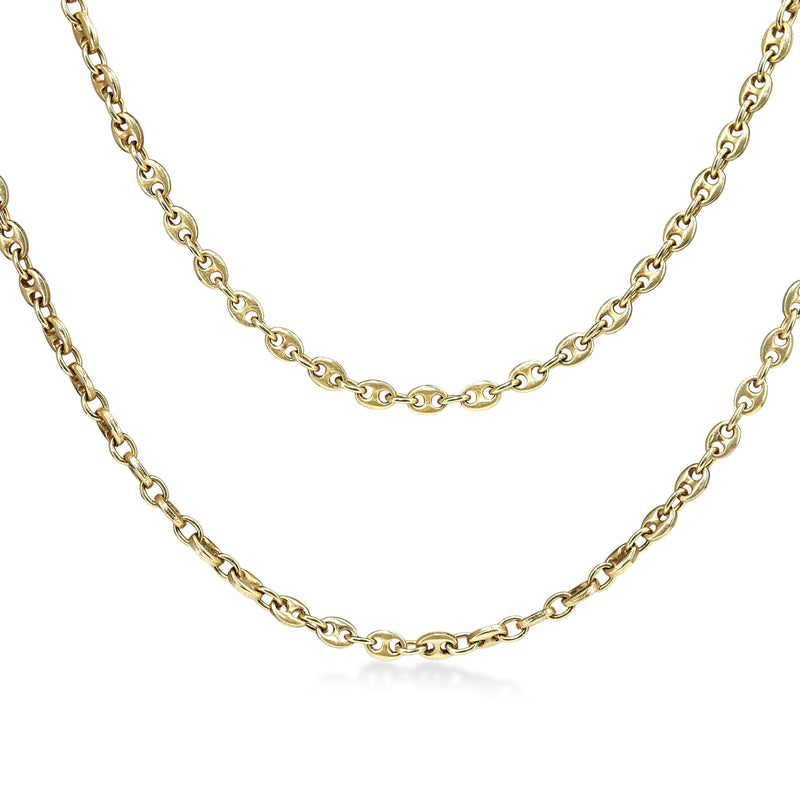 18ct Yellow Gold Fancy Gucci Mariner Link Chain Necklace