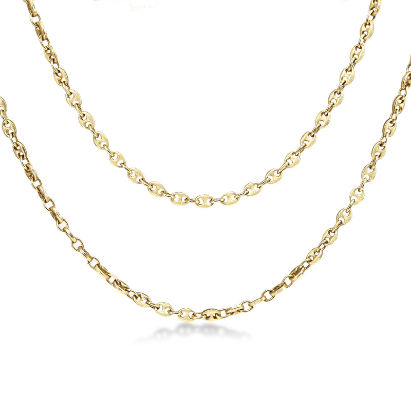 18ct Yellow Gold Fancy Gucci Mariner Link Chain Necklace