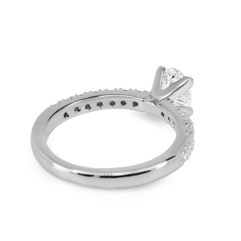 Platinum Oval Diamond Solitaire Ring