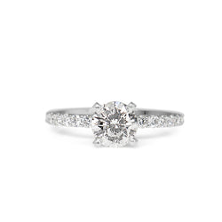 14ct White Gold Diamond Solitaire Ring