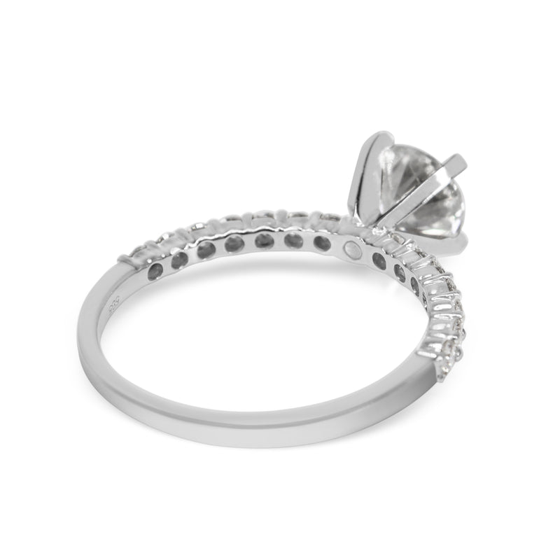 14ct White Gold Diamond Solitaire Ring