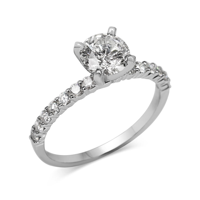 14ct White Gold Diamond Solitaire Ring