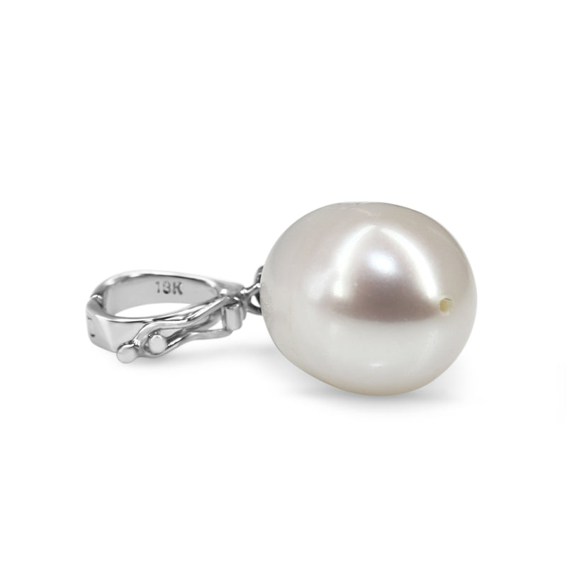 18ct White Gold Fresh Water Pearl Enhancer Pendant