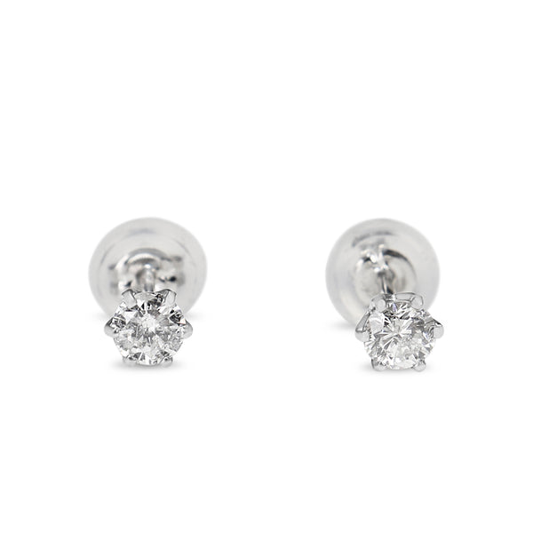 Platinum .20ct Diamond Stud Earrings