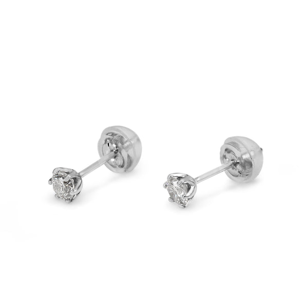 Platinum .20ct Diamond Stud Earrings