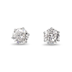 Platinum .70ct Diamond Stud Earrings