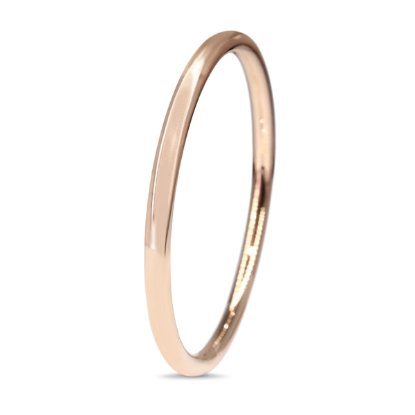 9ct Rose Gold Hollow Golf Style Bangle