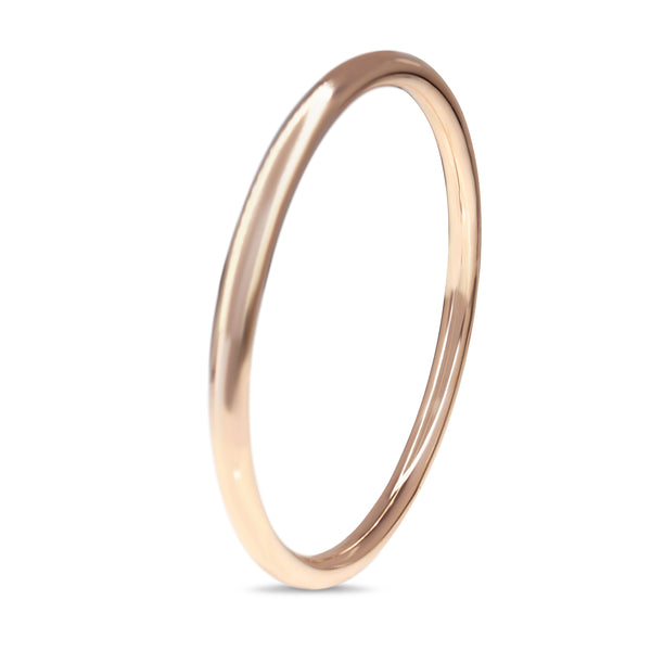 9ct Rose Gold Hollow Golf Style Bangle