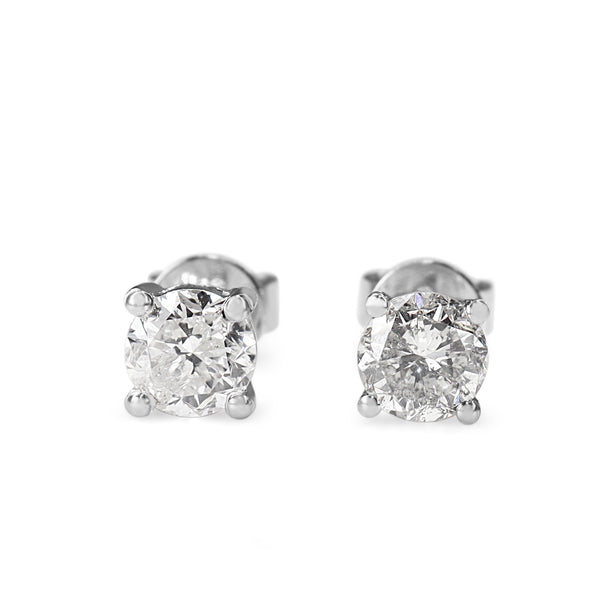 14ct White Gold 1.25ct Diamond Stud Earrings