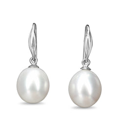 9ct White Gold 10.5mm South Sea Pearl Earrings